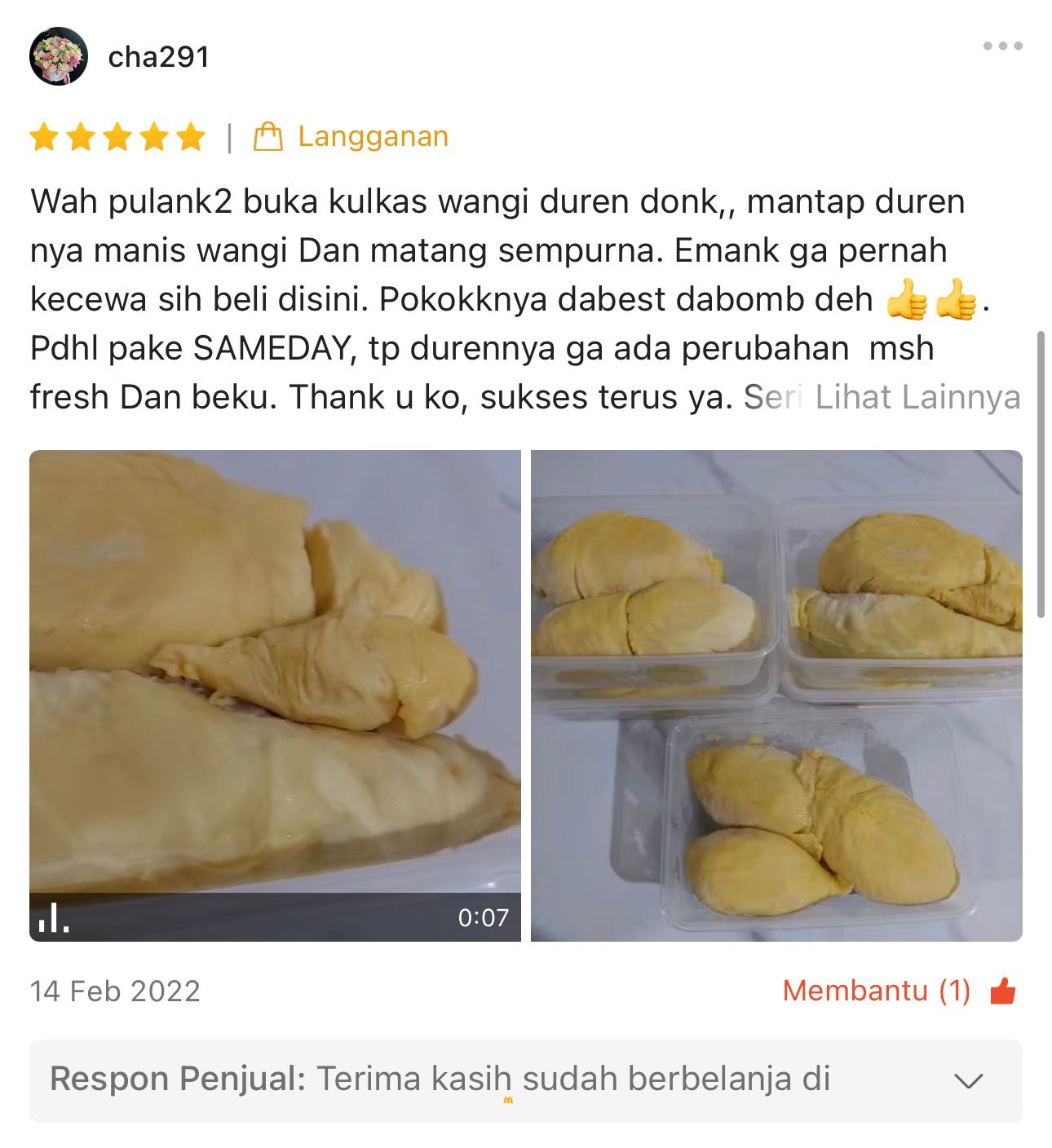 Pelanggan Gudang Durian